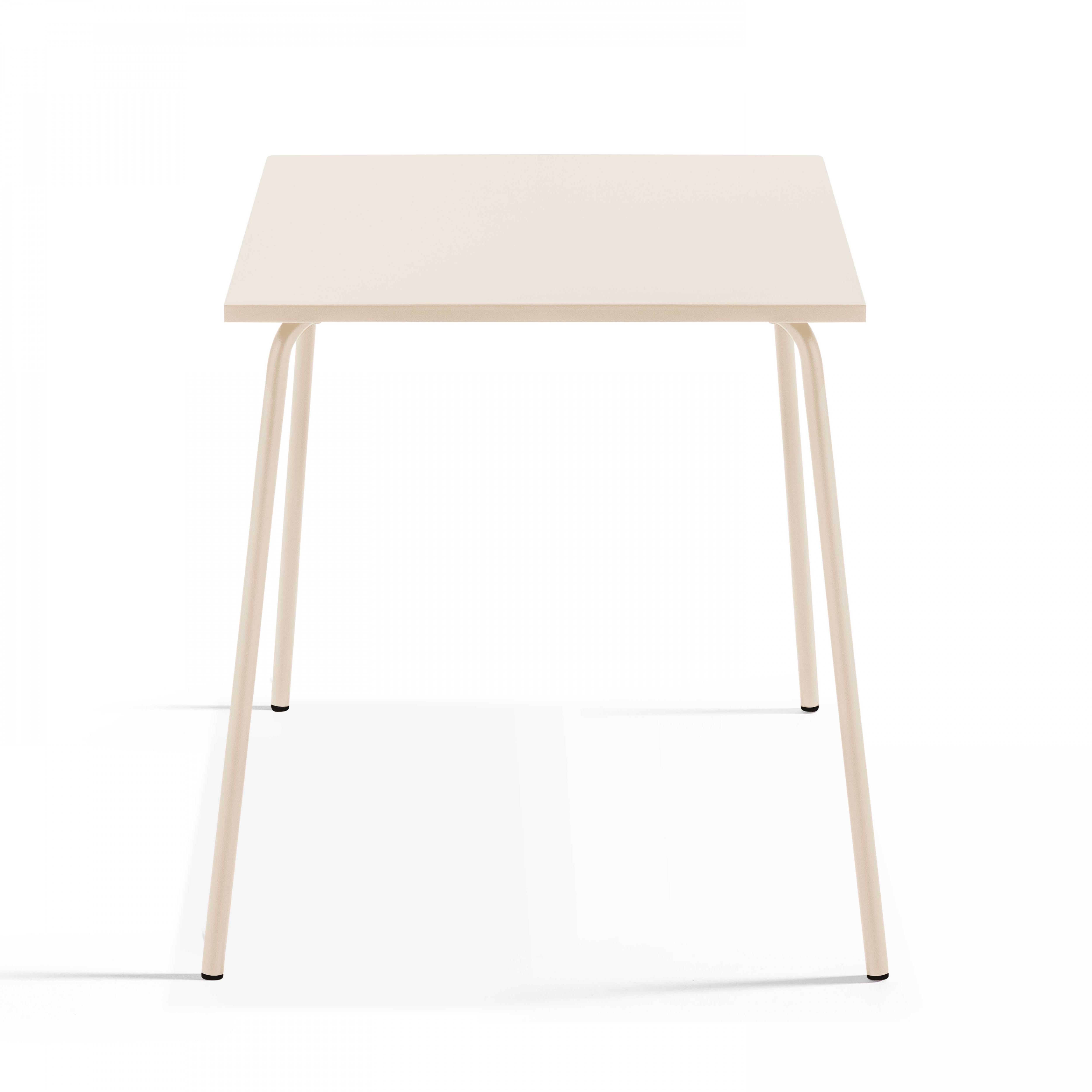 Oviala - Ensemble table de jardin carrée et 2 chaises bistrot ivoire Palavas - Oviala - Image 3