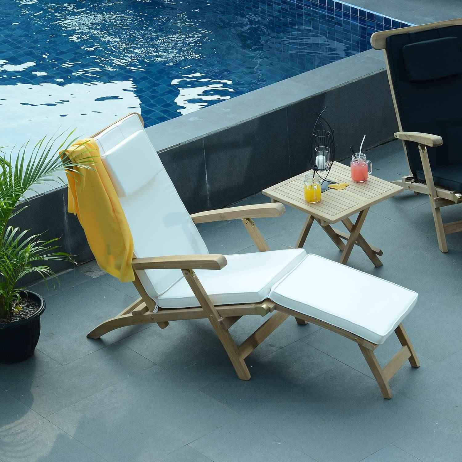 Matelas Crème pour Chaise longue - TECK'Attitude - Image 2