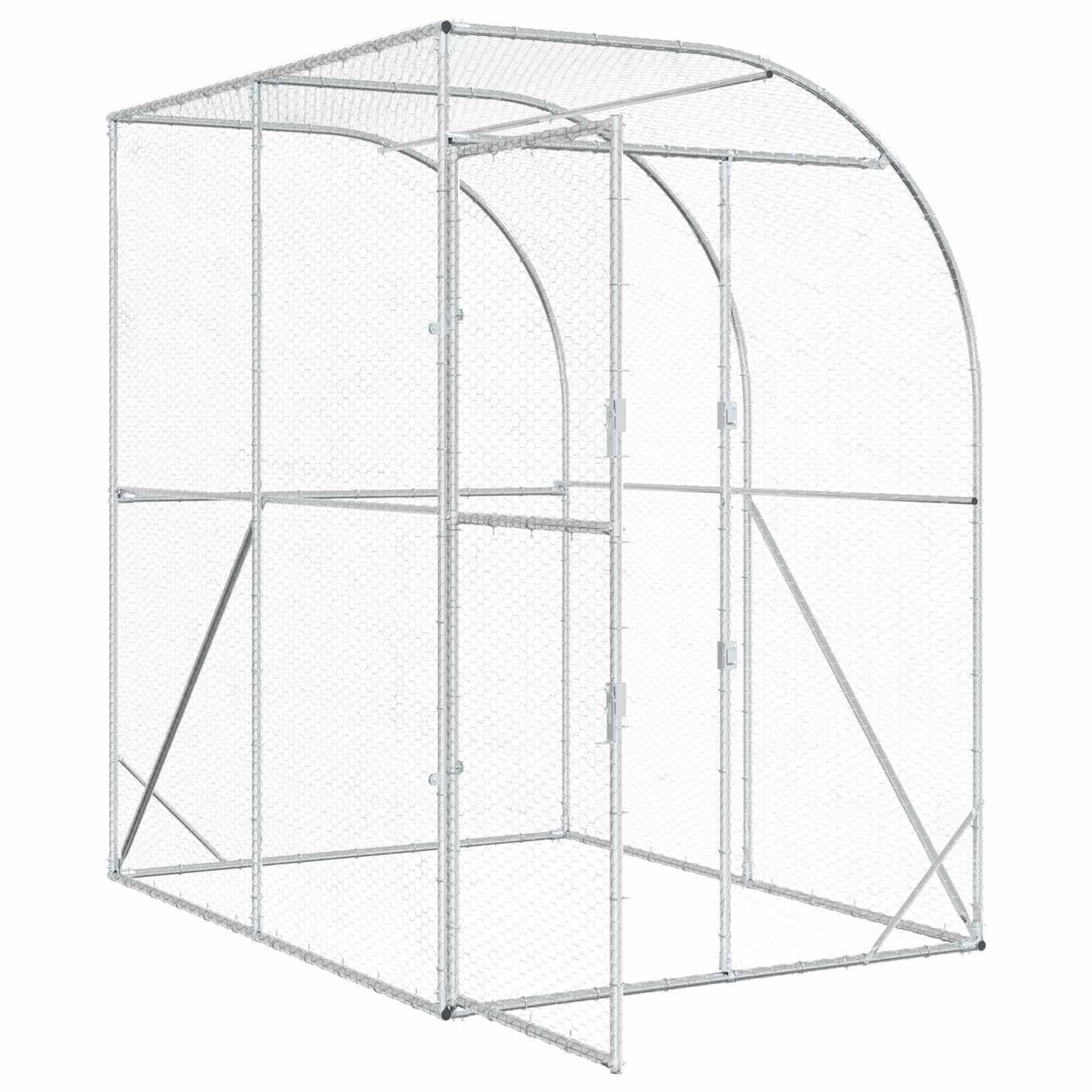 Vidaxl - Poulailler Argenté 200 x 200 x 215 cm Acier galvanisé vidaXL 42042534 - Image 4