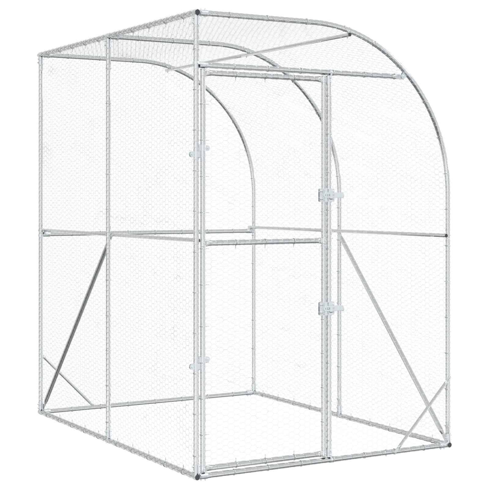Vidaxl - Poulailler Argenté 200 x 200 x 215 cm Acier galvanisé vidaXL 42042534 - Image 2