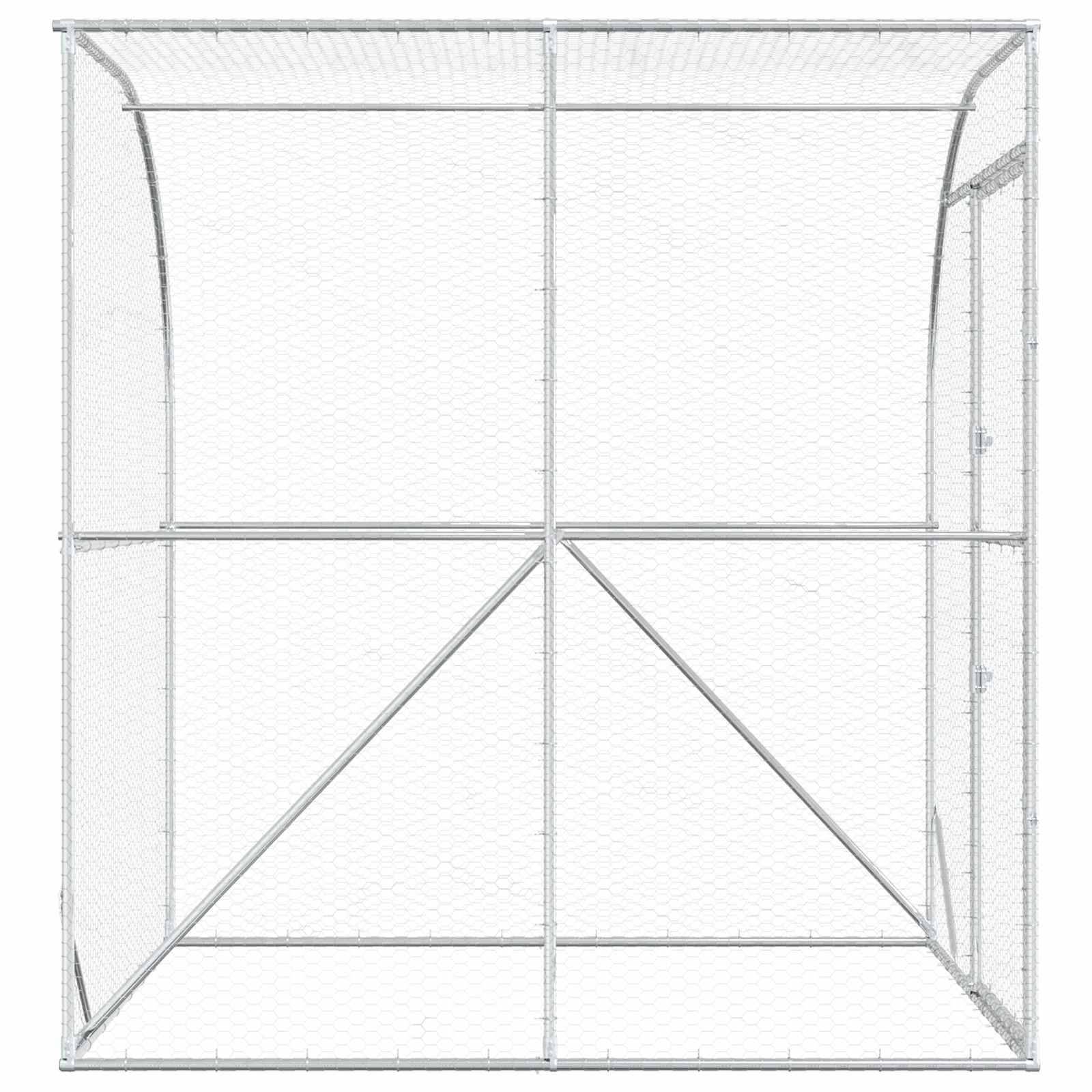 Vidaxl - Poulailler Argenté 200 x 200 x 215 cm Acier galvanisé vidaXL 42042534 - Image 6
