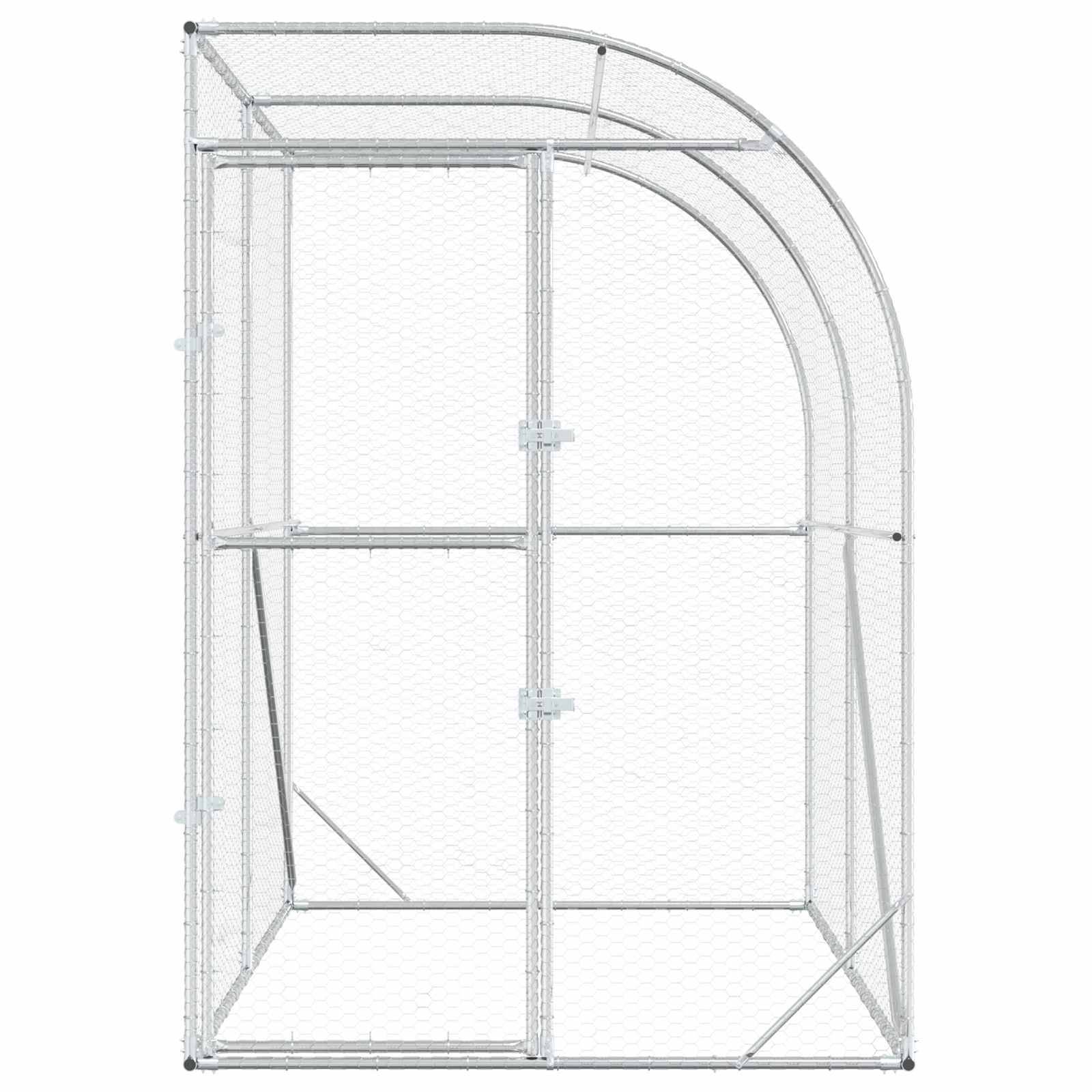 Vidaxl - Poulailler Argenté 200 x 200 x 215 cm Acier galvanisé vidaXL 42042534 - Image 5