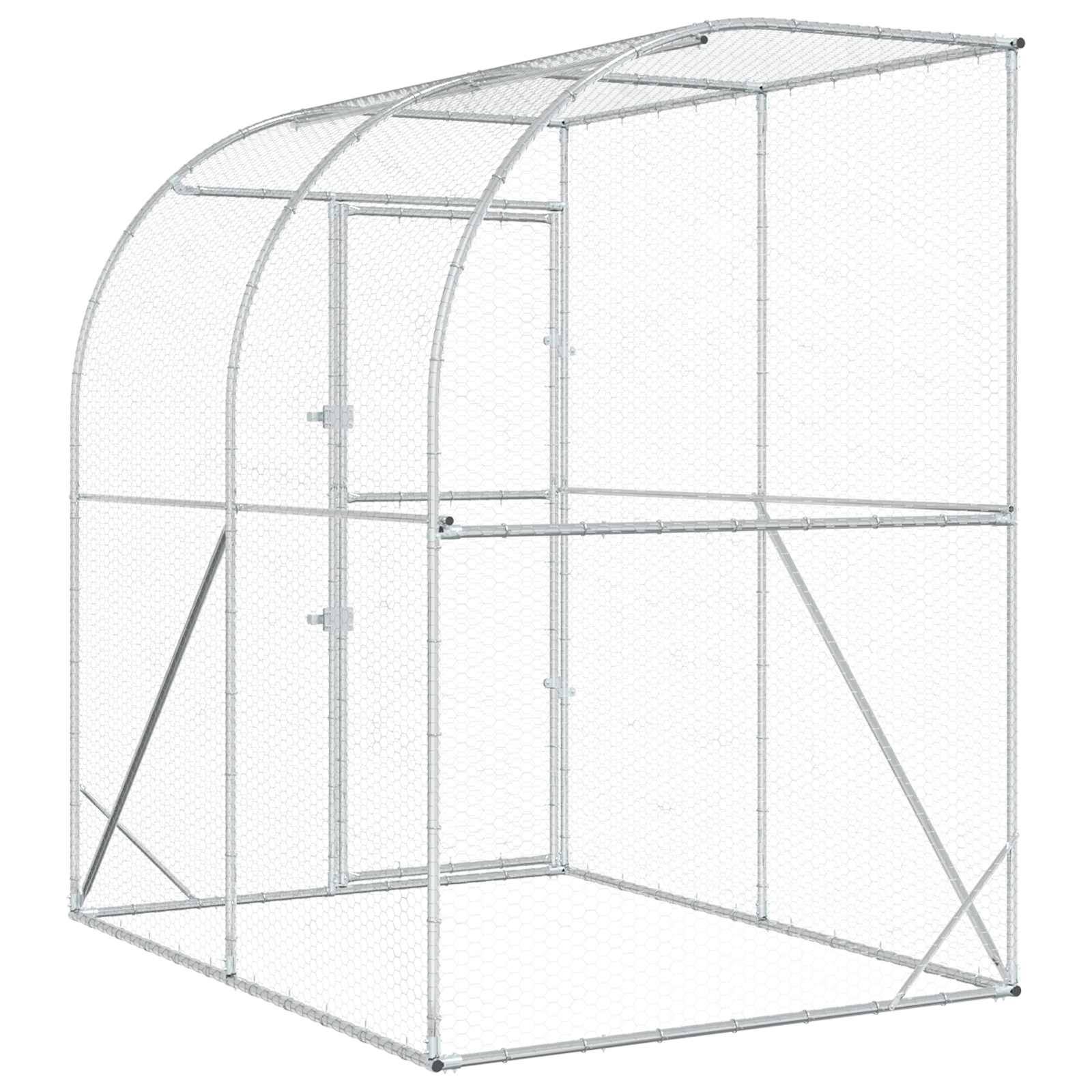 Vidaxl - Poulailler Argenté 200 x 200 x 215 cm Acier galvanisé vidaXL 42042534 - Image 7