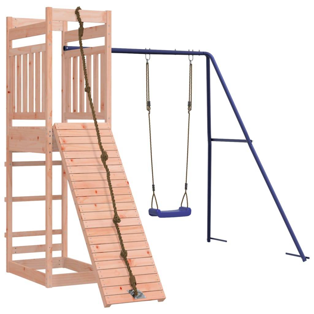 Helloshop26 - Aire de jeux d'extérieur balançoires toboggan portiques robuste jeux jardin 243 x 256 x 207 cm bois massif de douglas - Image 3