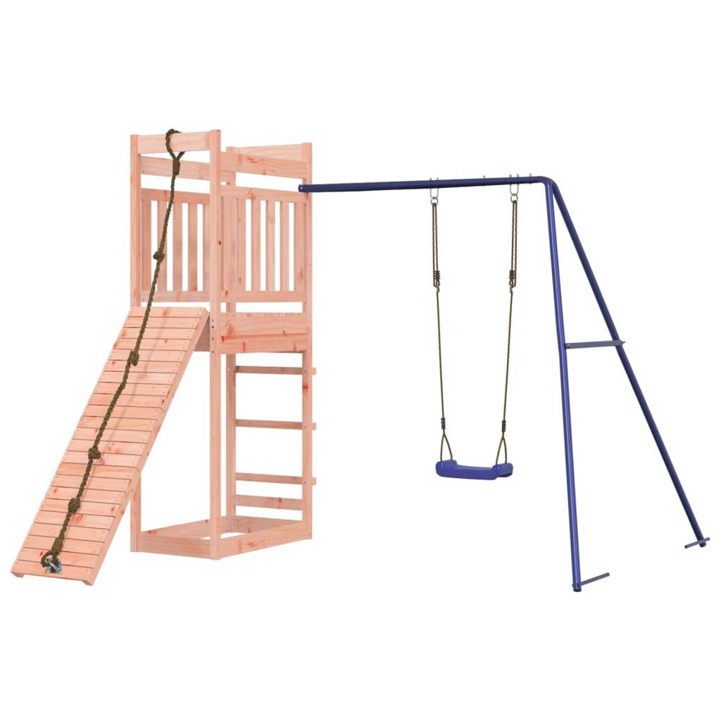 Helloshop26 - Aire de jeux d'extérieur balançoires toboggan portiques robuste jeux jardin 243 x 256 x 207 cm bois massif de douglas - Image 1