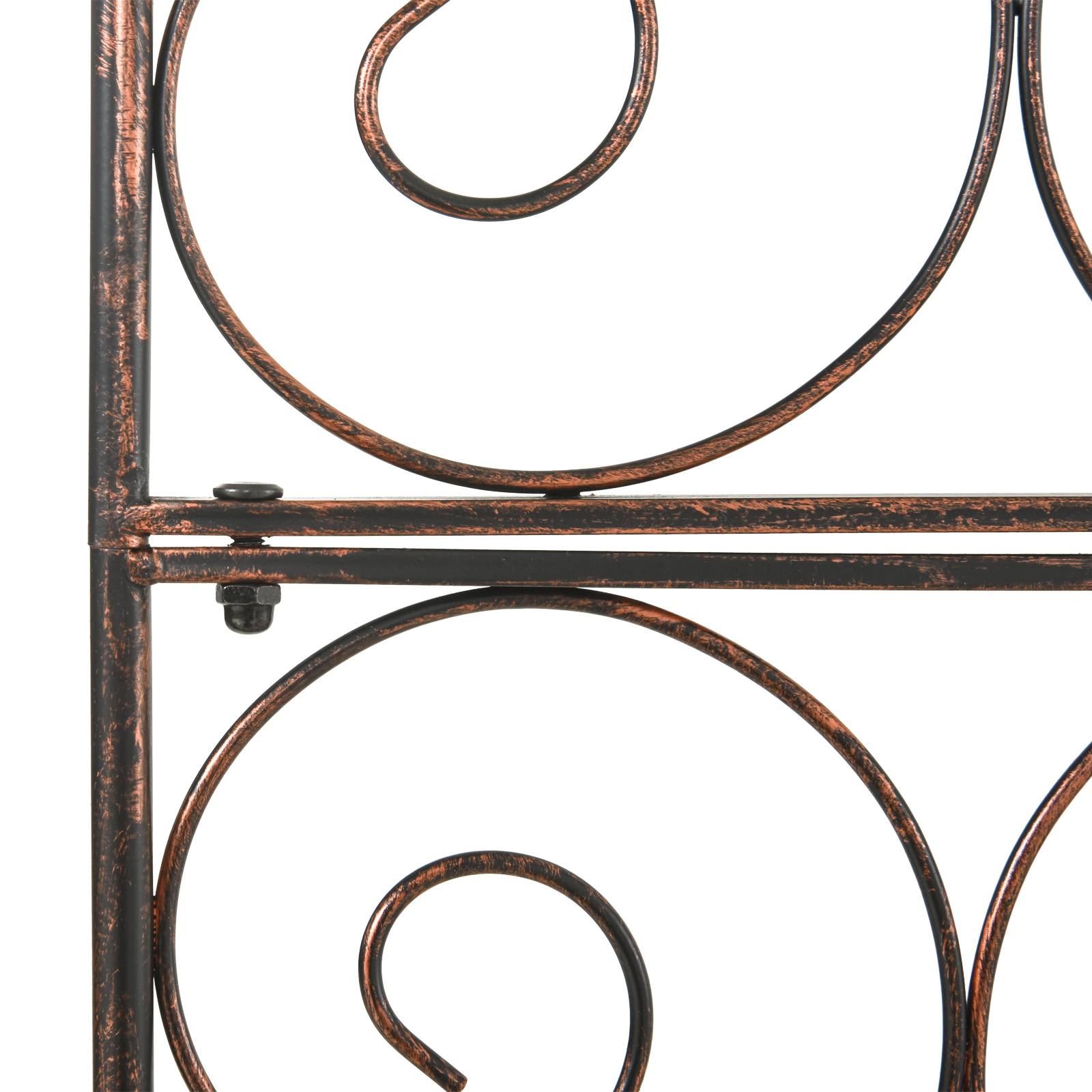 Outsunny - Arche de Jardin Arche à rosiers 120x30x226 cm métal époxy fer forgé noir vieilli cuivré - Outsunny - Image 8