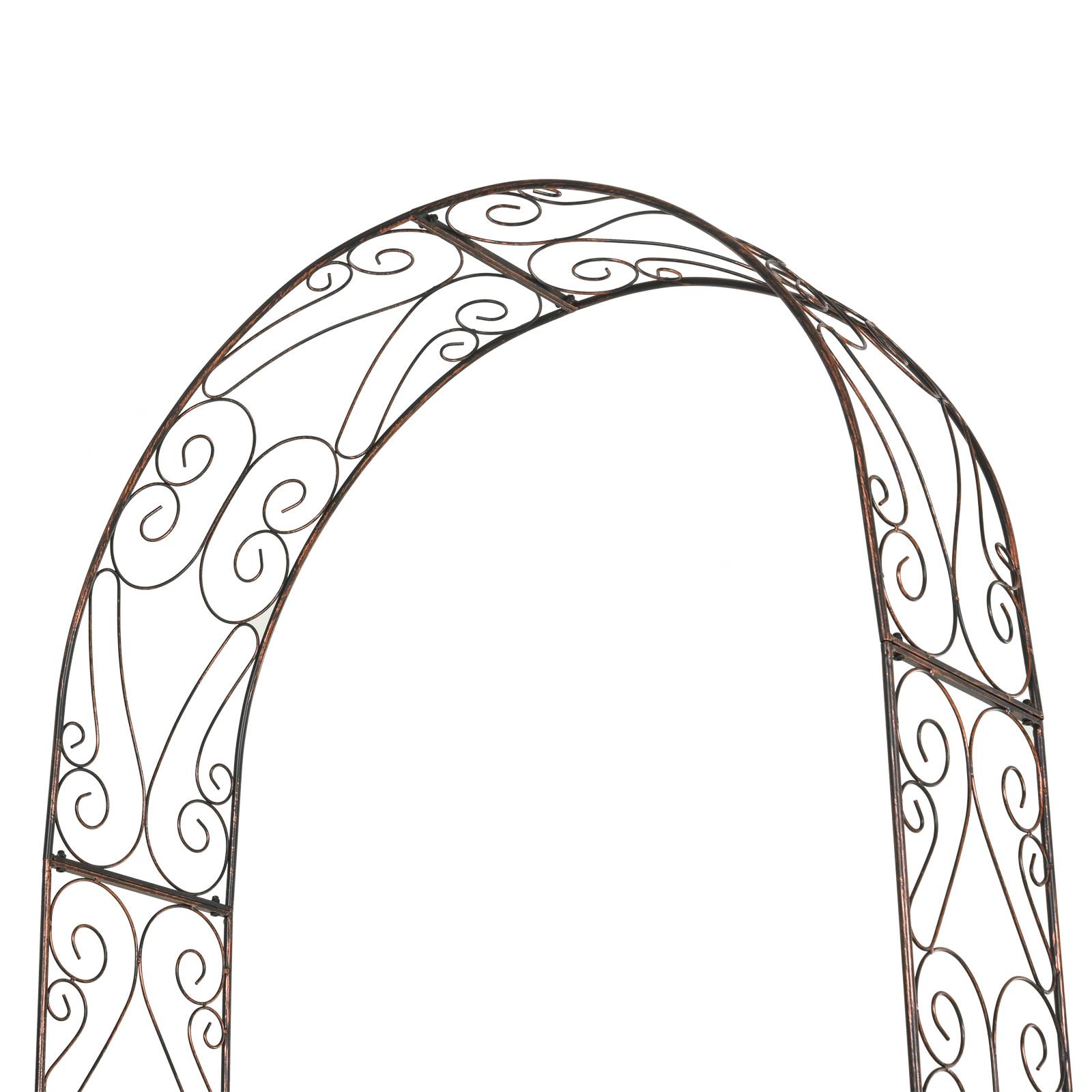 Outsunny - Arche de Jardin Arche à rosiers 120x30x226 cm métal époxy fer forgé noir vieilli cuivré - Outsunny - Image 9