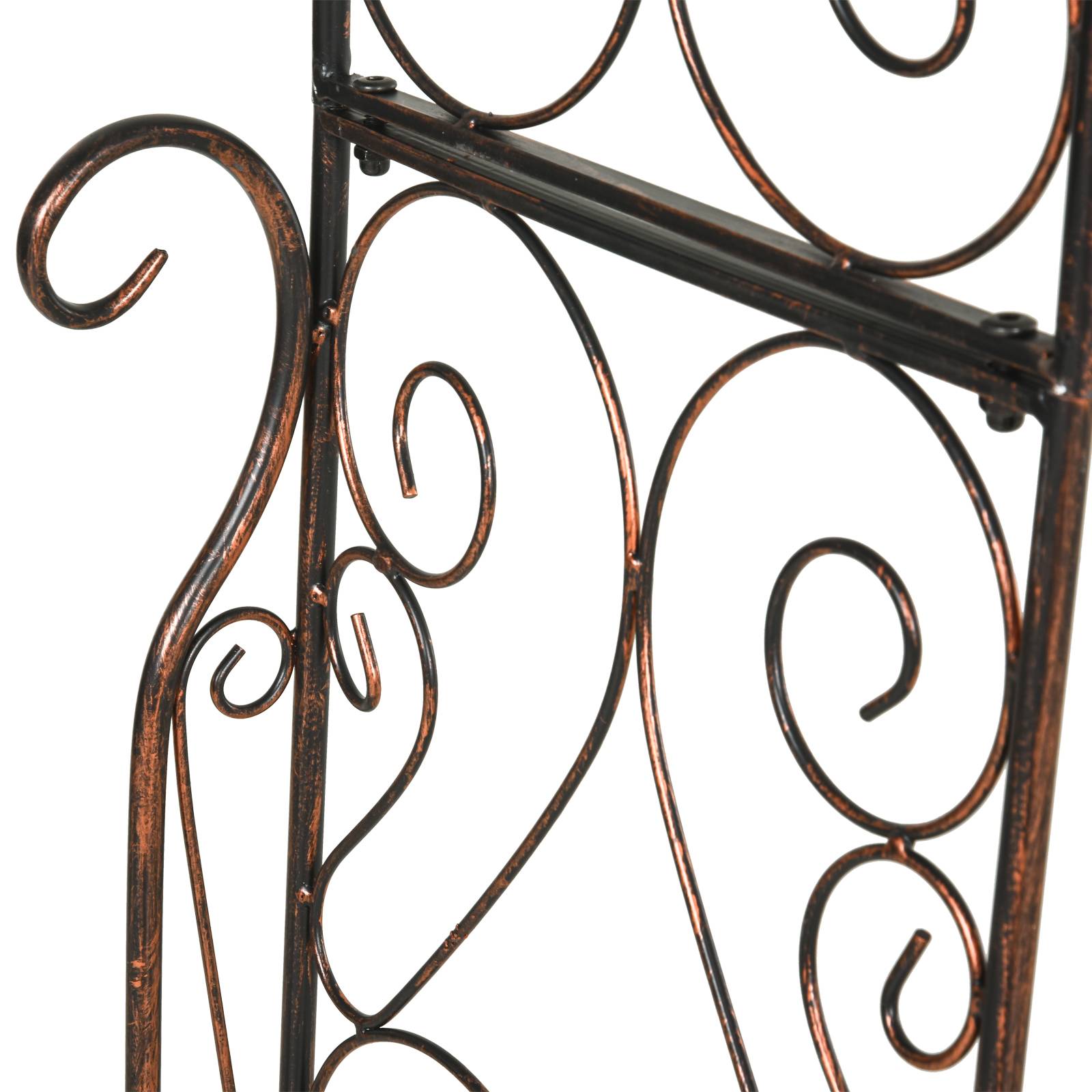 Outsunny - Arche de Jardin Arche à rosiers 120x30x226 cm métal époxy fer forgé noir vieilli cuivré - Outsunny - Image 7