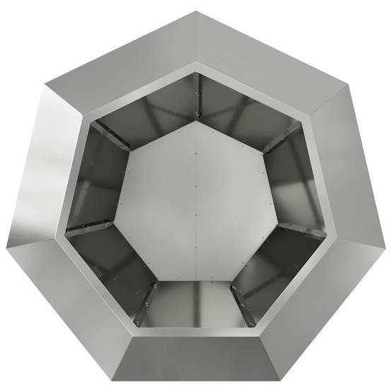 Jardinière rectangulaire 100 x 100 x 80 cm design extérieur pratique moderne en acier galvanisé argent - Image 3