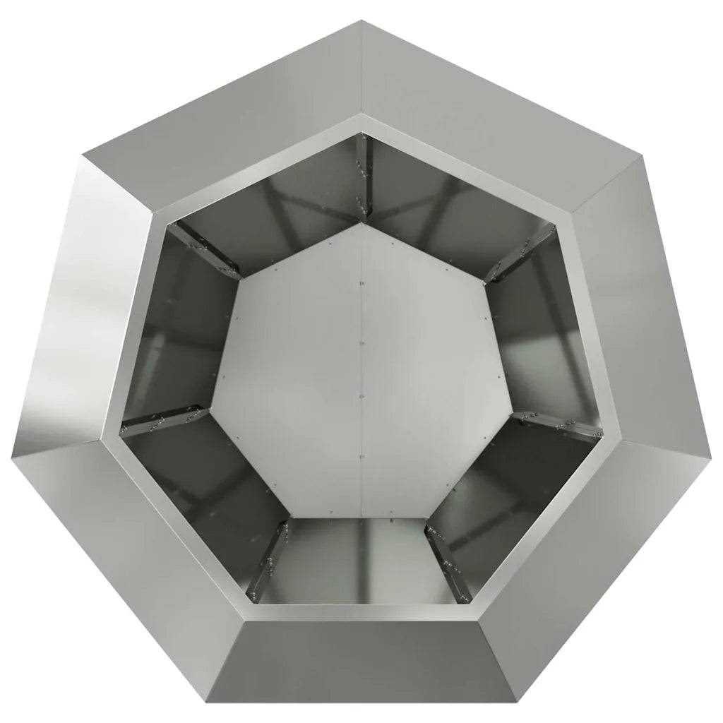 Jardinière rectangulaire 100 x 100 x 80 cm design extérieur pratique moderne en acier galvanisé argent - Image 3