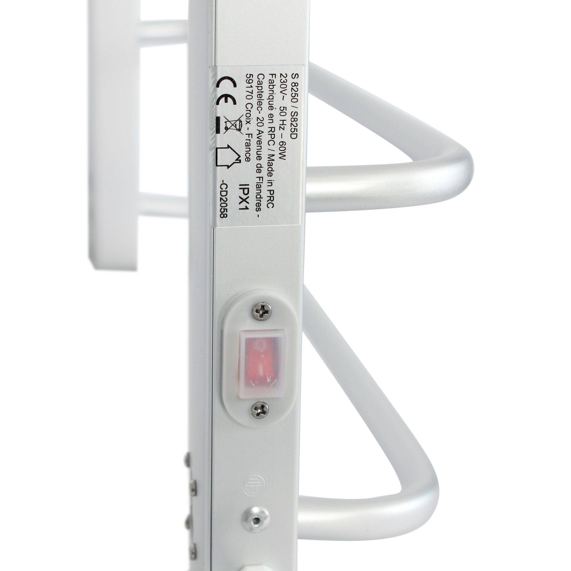 Sèche Serviette Electrique 60W - 4 Barres Chauffantes - Mural - Chauffage d'Appoint Salle de Bain Design Sobre - Image 8