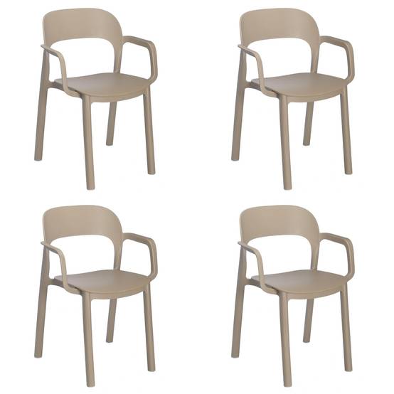 Set 4 fauteuils intérieur, extérieur sable - sable ONA garbar - Image 1