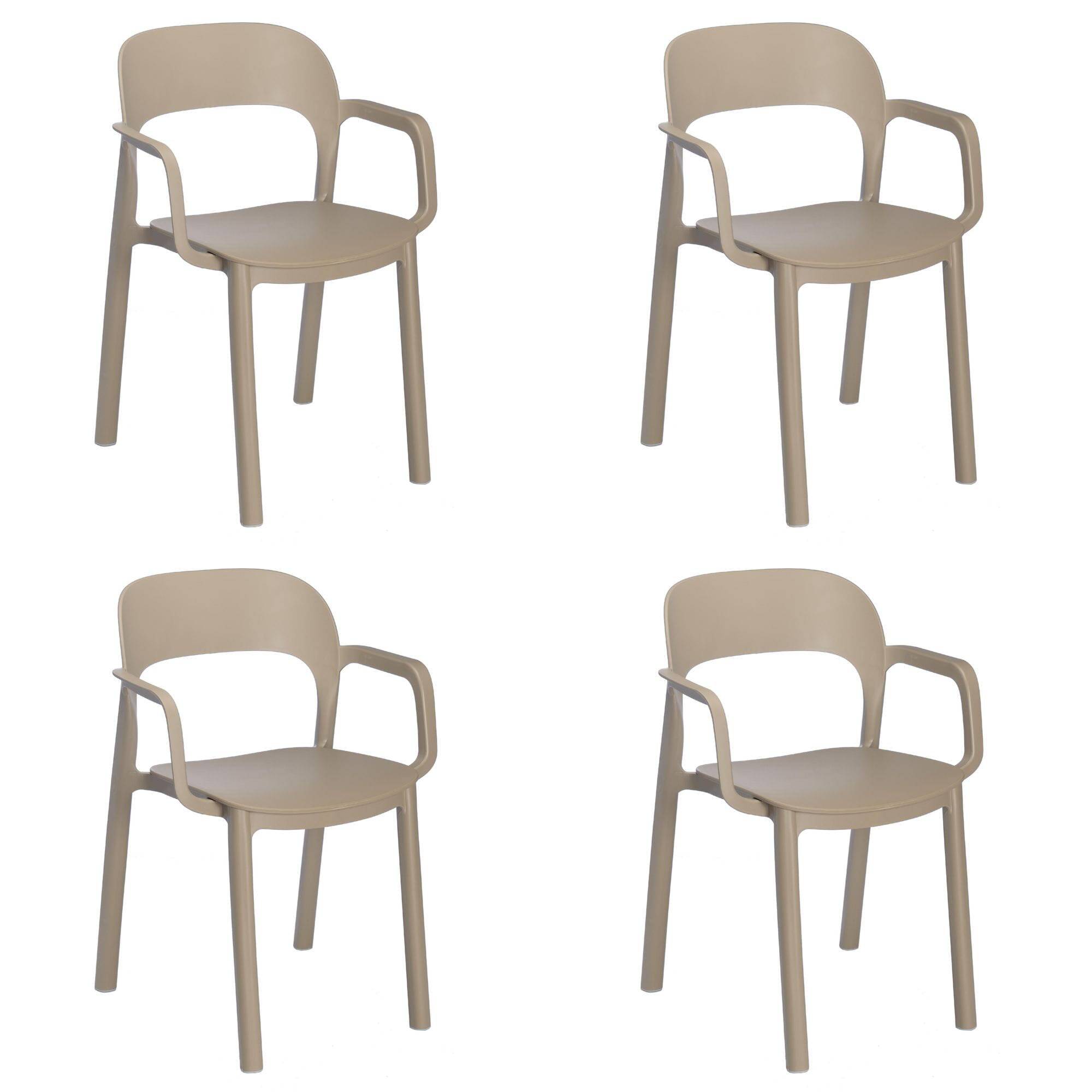 Set 4 fauteuils intérieur, extérieur sable - sable ONA garbar - Image 1