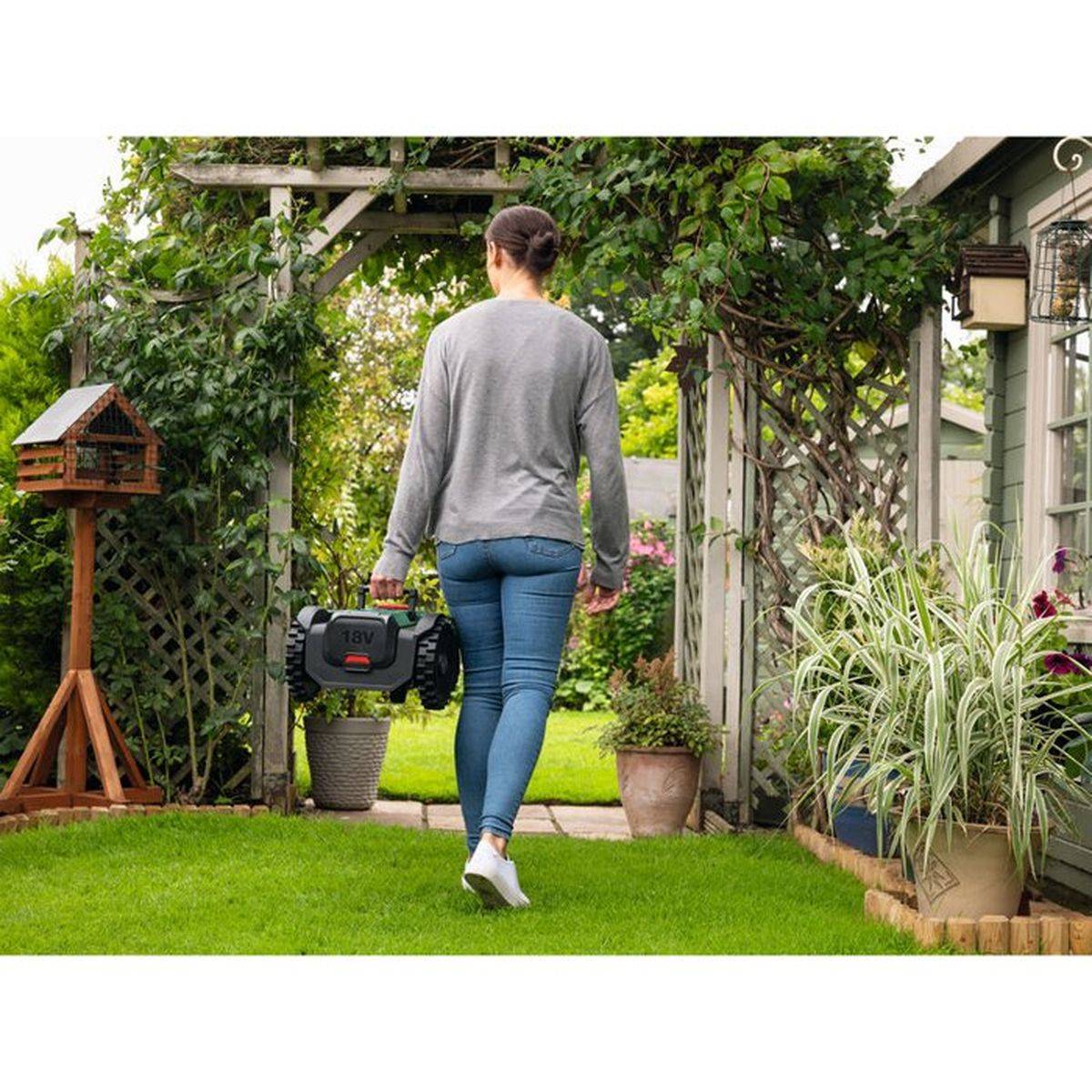 Bosch - Robot tondeuse sans fil Bosch VisiMow 18V 200 kit, largeur de coupe 18 cm, batterie 5 Ah - BOSCH - Image 4