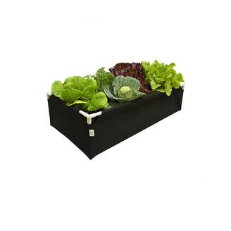 Jardinière en feutre géotextile noir GREENCUBE - Bac de 122x61x46cm - Tube PVC Ø20