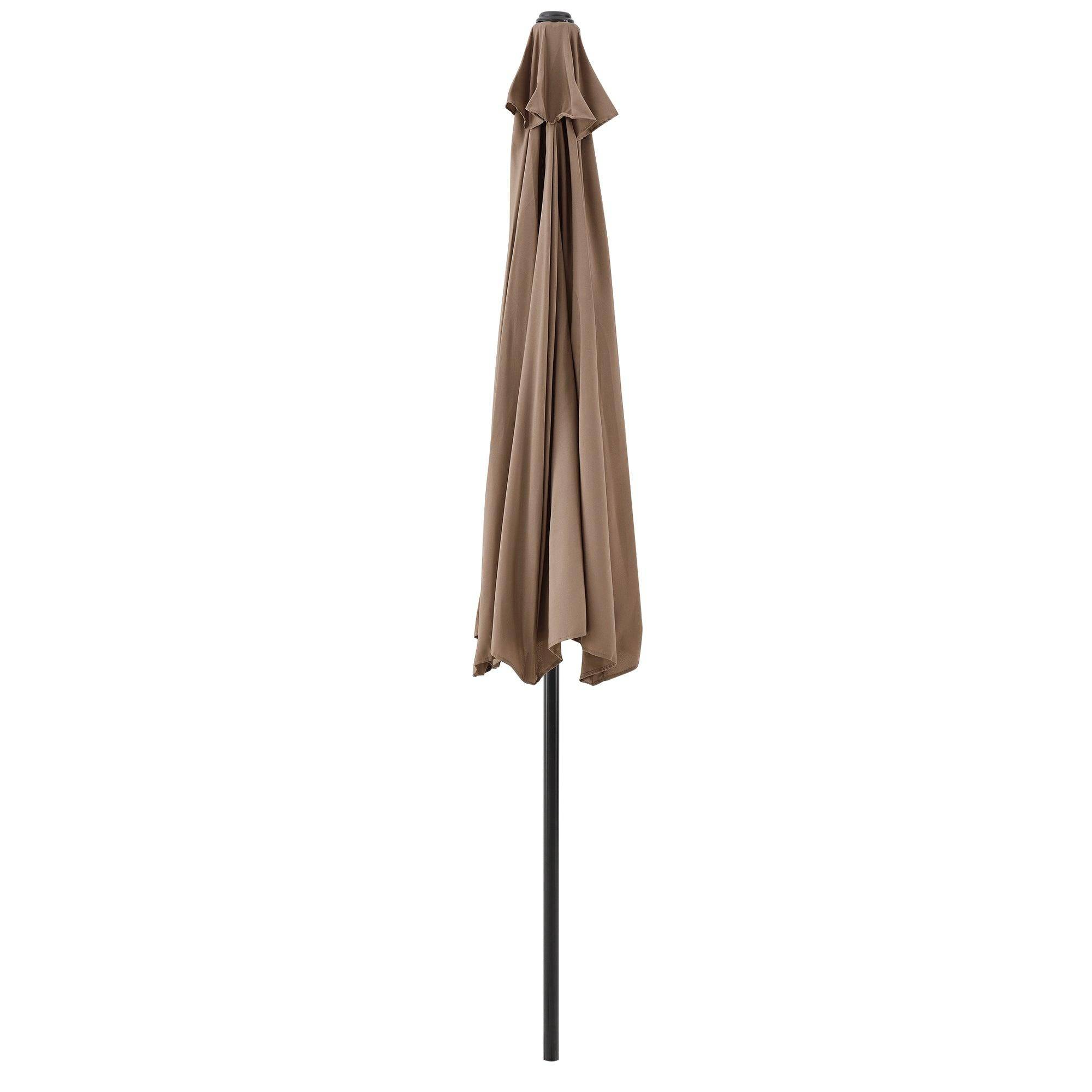 Helloshop26 - Demi-parasol sur terrasse sur balcon polyester 300cm x 150cm x 230 cm beige - Image 2
