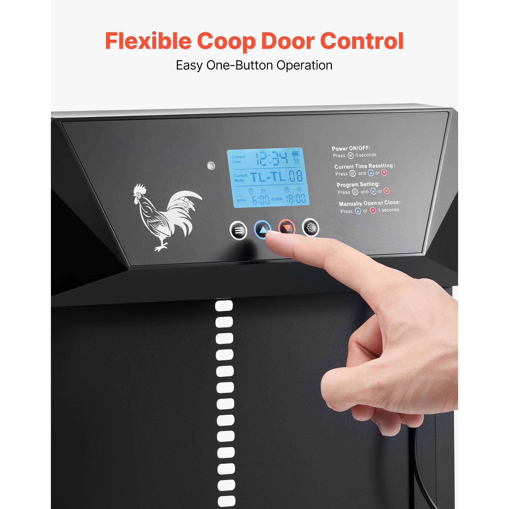 SucceBuy Porte Poulailler Automatique à Piles et CC avec Capteur Lumière Minuterie - Image 3