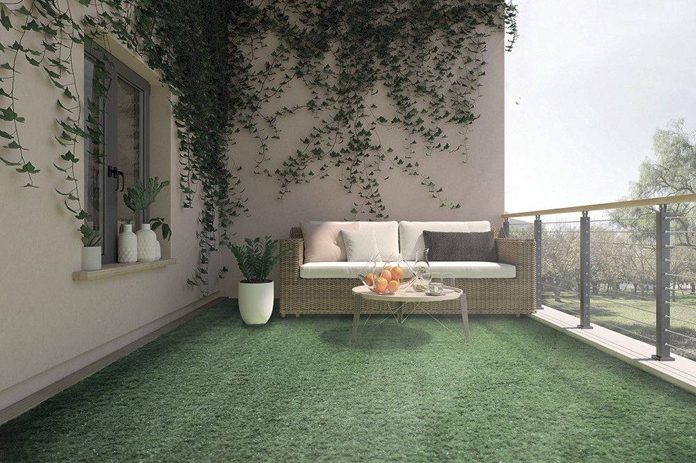 Nortène - Moquette synthétique Lubeck Pro vert - 2 x 5 m - PP fibrillé 15 mm de haut Nortene