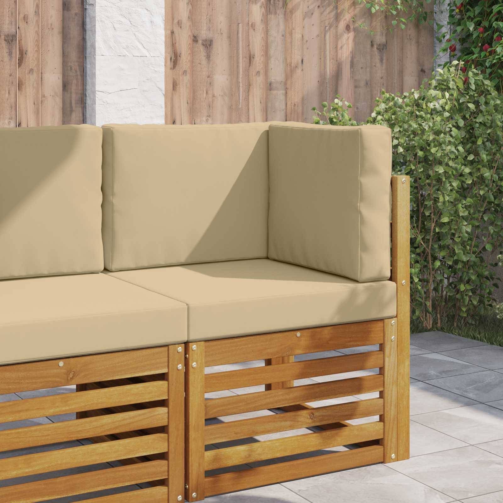 PANGIVO - Coussins de canapé extérieur polyester beige 60 x 60 x 8 cm, poids:4.58kg - PANGIVO - Image 1
