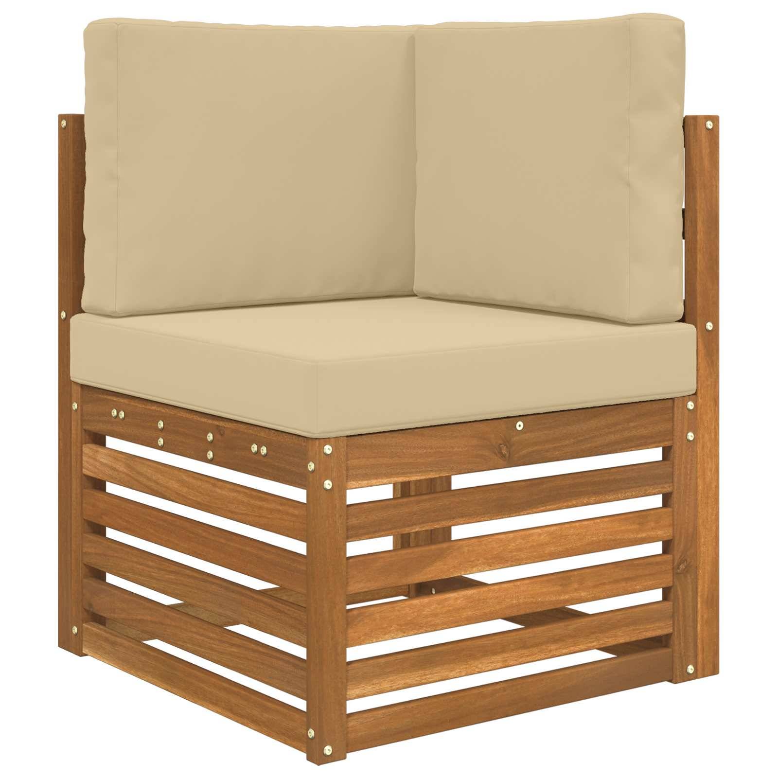PANGIVO - Coussins de canapé extérieur polyester beige 60 x 60 x 8 cm, poids:4.58kg - PANGIVO - Image 3