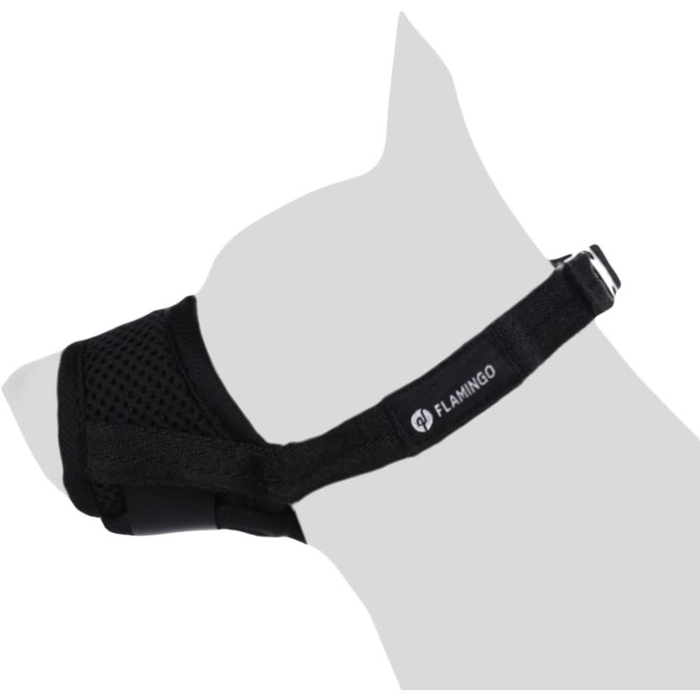 Flamingo - Muselière noir en nylon doux taille M pour chien - Image 4