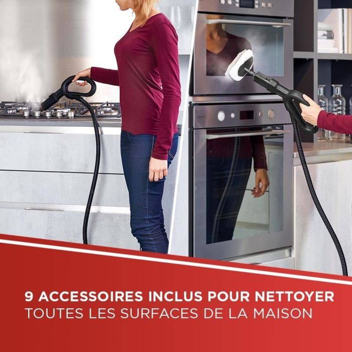 Nettoyeur vapeur sur chariot Vaporetto Smart 100_T 4 bar, 1500 W, réservoir 2 L, accessoires - Polti - Image 7