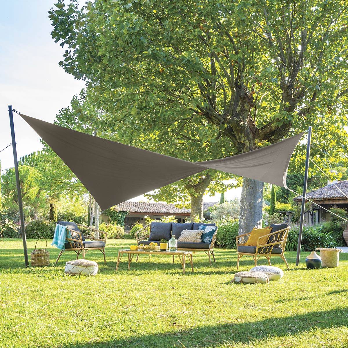 Hesperide - Voile d'ombrage rectangulaire "Shae" noisette 3x2m en polyester Hespéride - Image 1