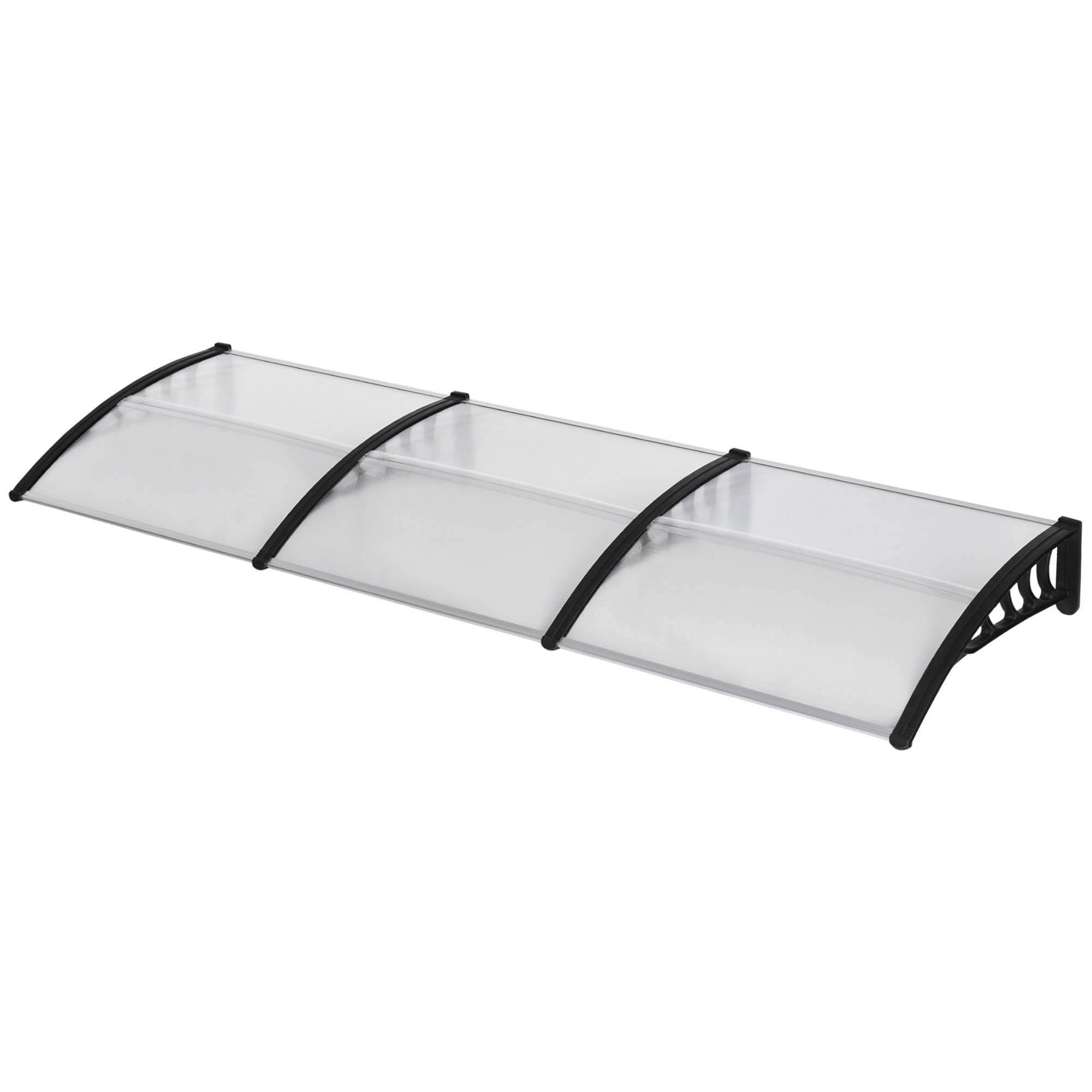 Auvent de porte toit marquise en polycarbonate auvent de porte d'entrée bord en aluminium contre la pluie et UV - Image 2