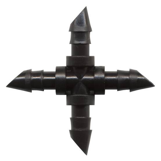 Jardibric - Jardibric - Lot de 10 Croix Cannelées Ø6 mm pour Arrosage Goutte à Goutte - Raccords de Conduite Secondaire pour Réseau d'Irrigation Multi Lignes - Image 1