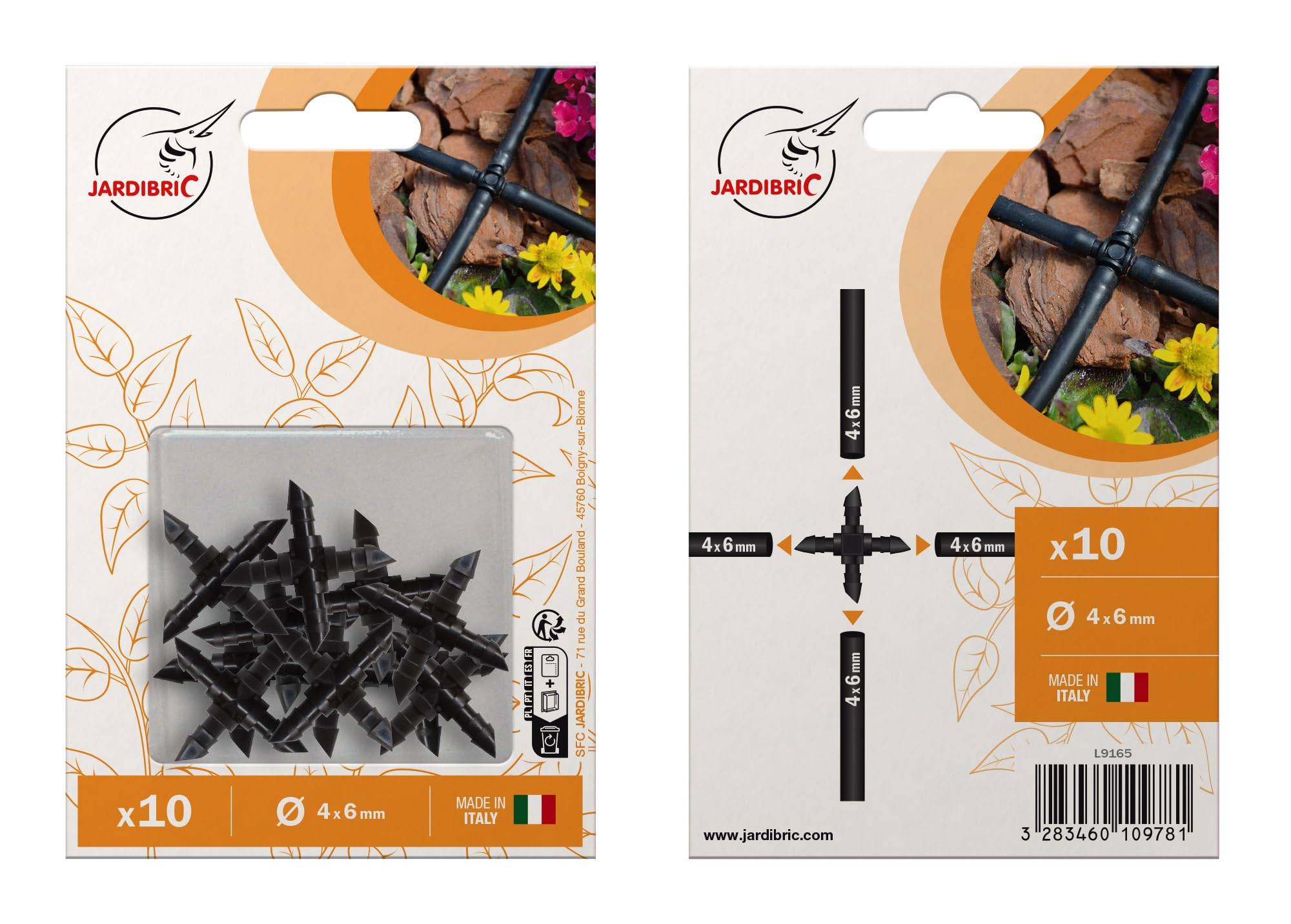 Jardibric - Jardibric - Lot de 10 Croix Cannelées Ø6 mm pour Arrosage Goutte à Goutte - Raccords de Conduite Secondaire pour Réseau d'Irrigation Multi Lignes - Image 3