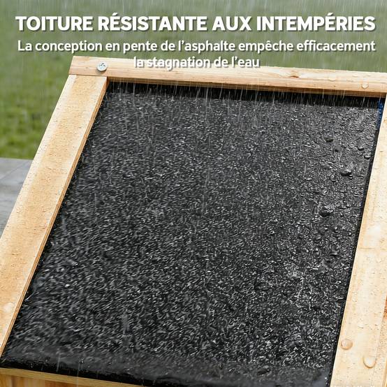 Armoire de jardin bois extérieur 4 portes toit asphalte 82x50x190cm naturel - ComfortXL Outdoor Living - Image 7