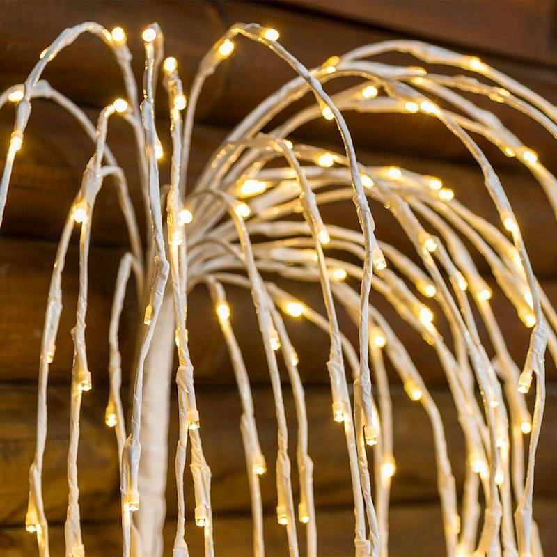 Branche lumineuse saule pleureur 2M argentée 800 microLED blanc chaud fixe - Image 3