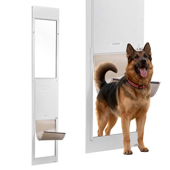 VEVOR Chatière pour Chien pour Porte Coulissante en Verre avec Rabat 346x600 mm - Image 1