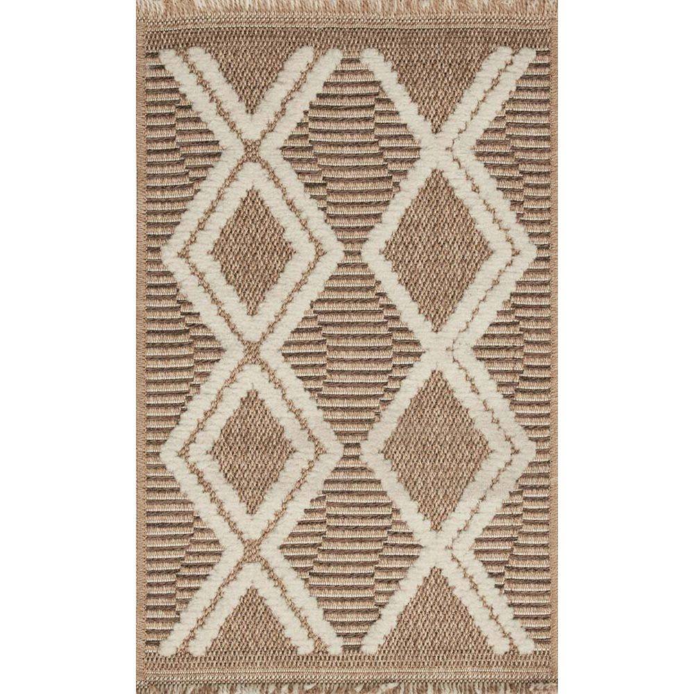 Jardindeco - Tapis intérieur extérieur aspect jute marron Tijuana 9048 230 x 160 cm - Image 3