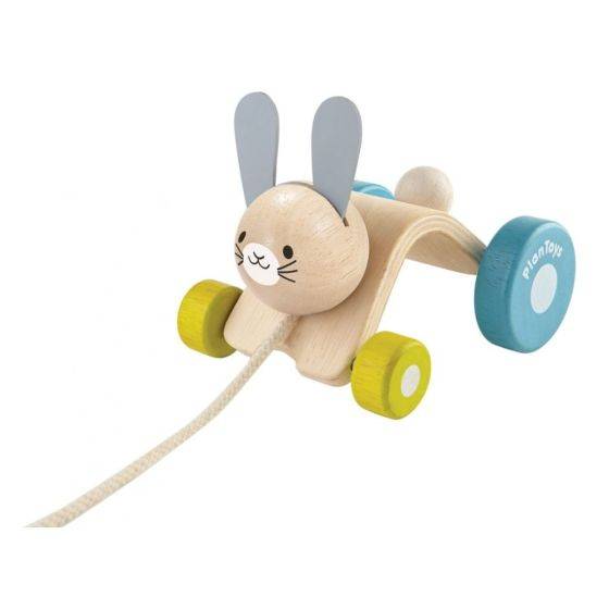 Plan Toys - Lapin sautillant à tirer - Image 1