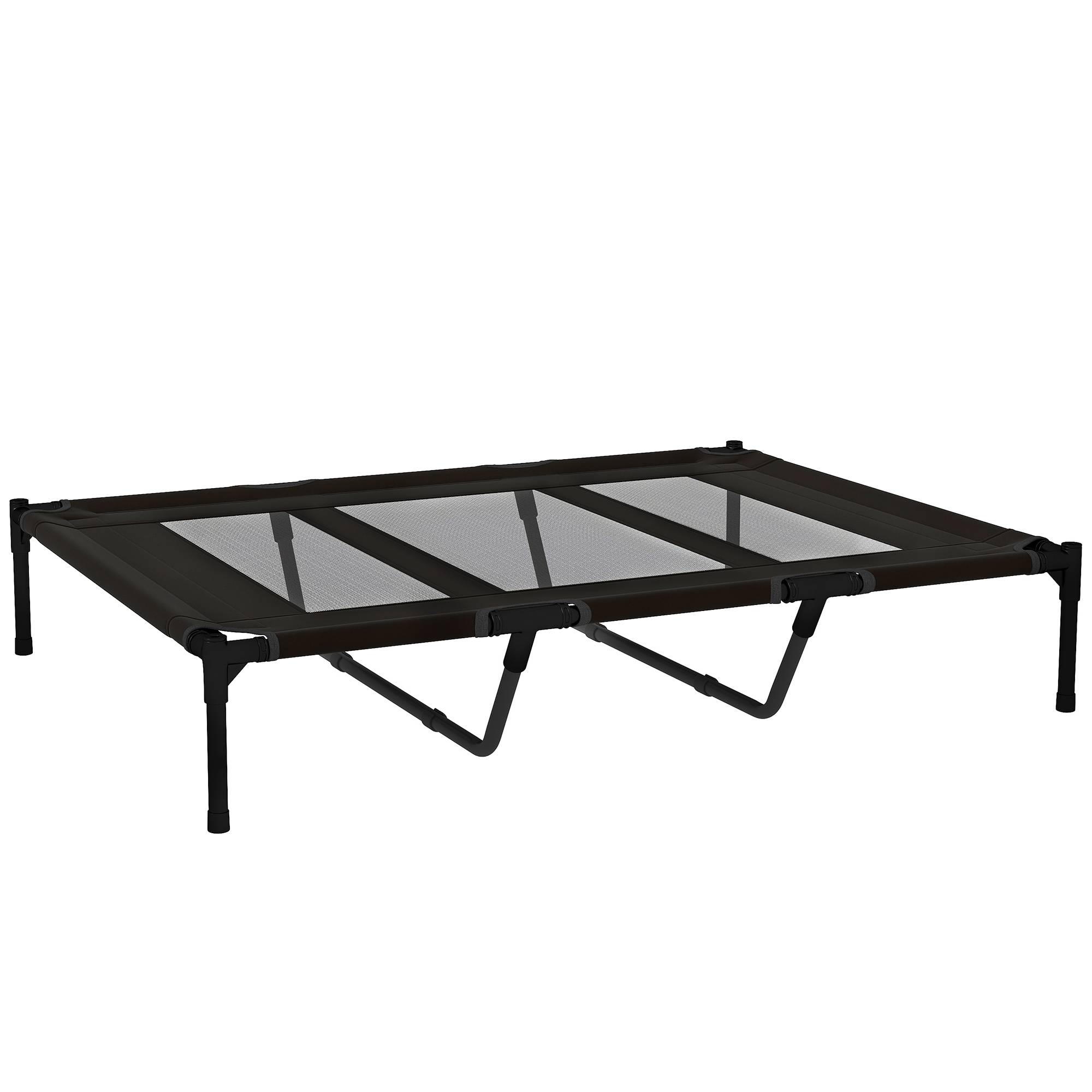 ComfortXL - Lit surélevé pour grand chien en acier et tissu Oxford 122 x 92 x 23 cm noir avec sac de transport pour camping - Image 10