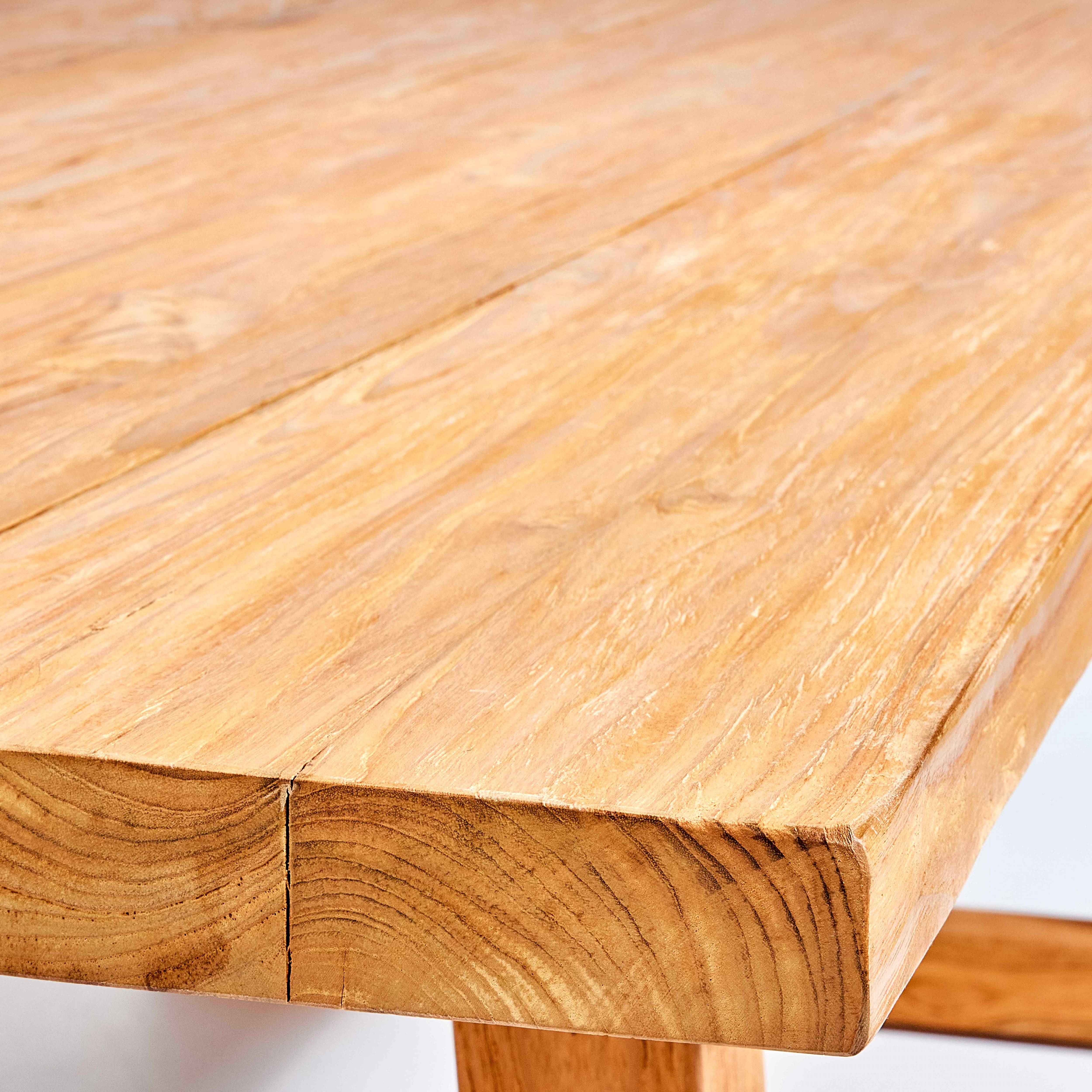 Oviala - Table de terrasse en teck massif recyclé 240 cm - Oviala - Image 6
