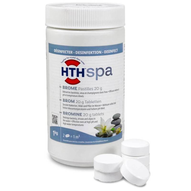 Brome HTH Spa désinfection régulière pastilles 20 g. - 1 kg - 1 kg - Image 1
