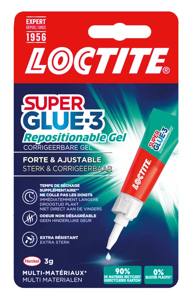 Loctite - SUPERGLUE-3 REPOSITIONNABLE 3G