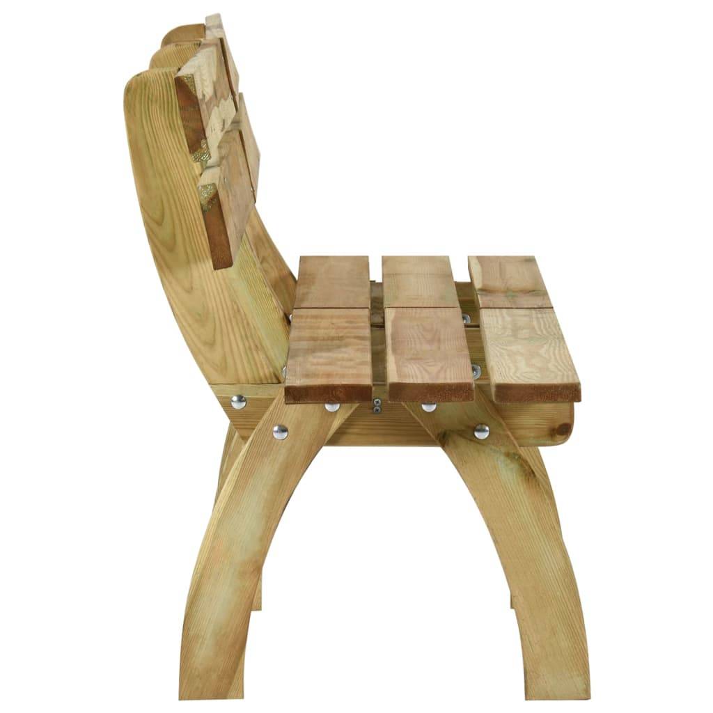 Helloshop26 - Banc de jardin meuble de patio d'extérieur terrasse 160 x 60 x 86 cm bois de pin imprégné - Image 3