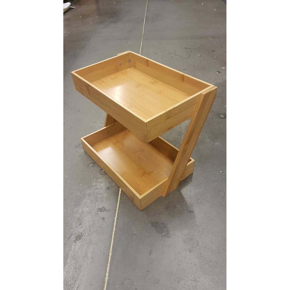 Organiseur 2 Plateaux "Bambou" 31cm Beige - Image 2