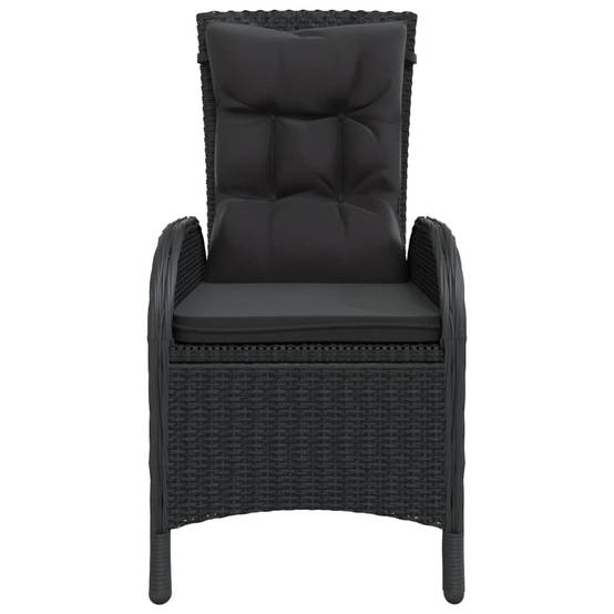 ComfortXL - Grand Set Bistrot de Jardin 2 Personnes Noir, Table 80cm et Fauteuils Multi-positions – ComfortXL Outdoor Living - Image 3