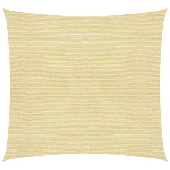 Voile d'ombrage parasol en PEHD carré 3,6 x 3,6 m beige - Image 5