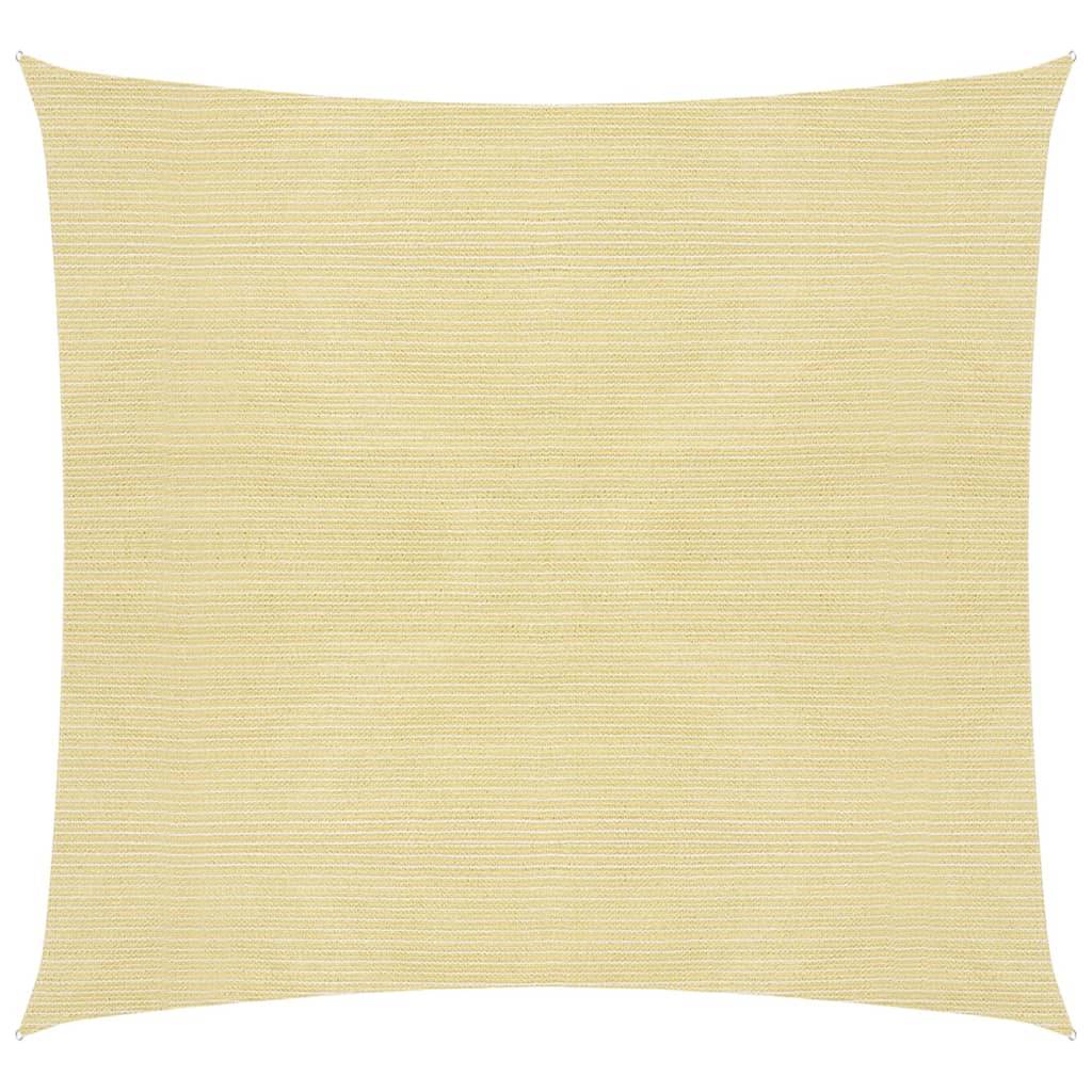 Voile d'ombrage parasol en PEHD carré 3,6 x 3,6 m beige - Image 5