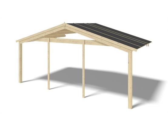 Altanka - Abri de jardin en bois - 6x5 m + terrasse avec balustrade et avant-toit en bois - 48 m2 - DOM747+DOM556+DOM558+POD04 - ALTANKA - Image 8