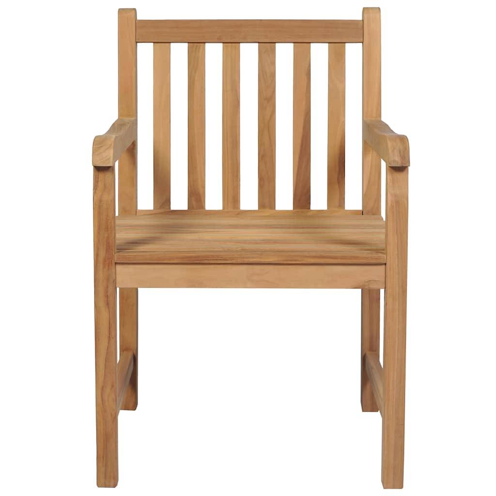 Chaises de jardin en bois de teck avec coussins anthracite, 58 x 60 x 90 cm, lot de 6 - PANGIVO - Image 3