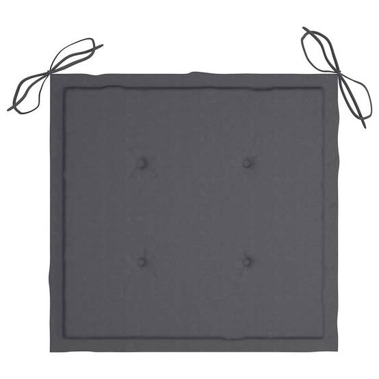 Chaises de jardin en bois de teck avec coussins anthracite, 58 x 60 x 90 cm, lot de 6 - PANGIVO - Image 7