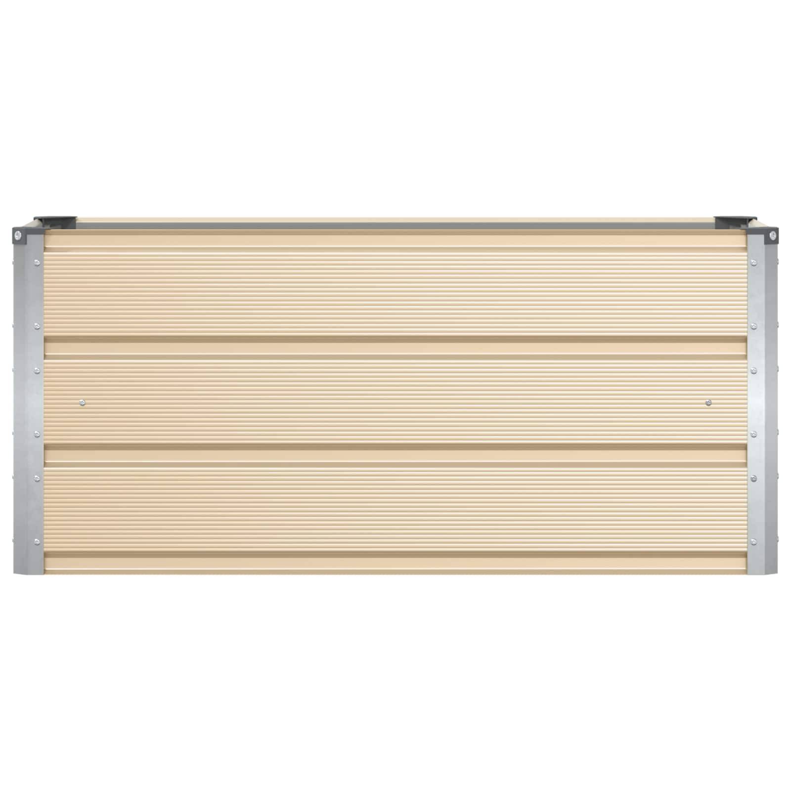 Vidaxl - Jardinière Ivoire 100 x 40 x 45 cm Acier vidaXL 42018080 - Image 5