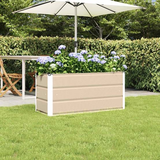 Vidaxl - Jardinière Ivoire 100 x 40 x 45 cm Acier vidaXL 42018080 - Image 1