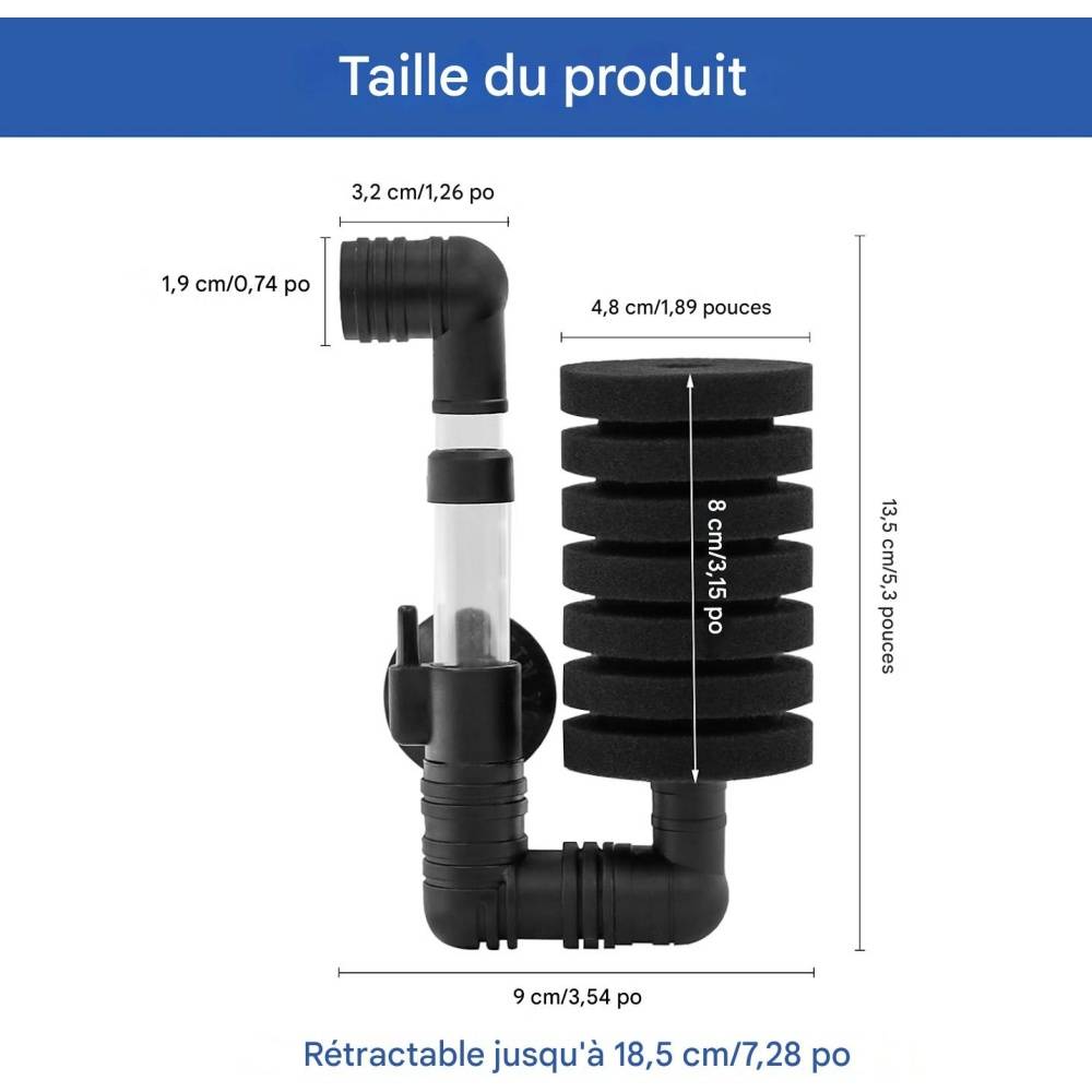 Lot de 2 filtres éponge pour aquarium - Lytech - Image 5